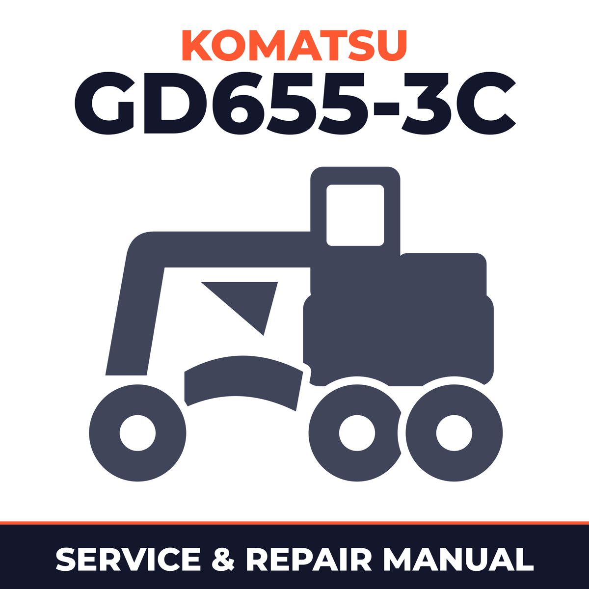 Komatsu GD655-3C Motor Grader Workshop Service Manual