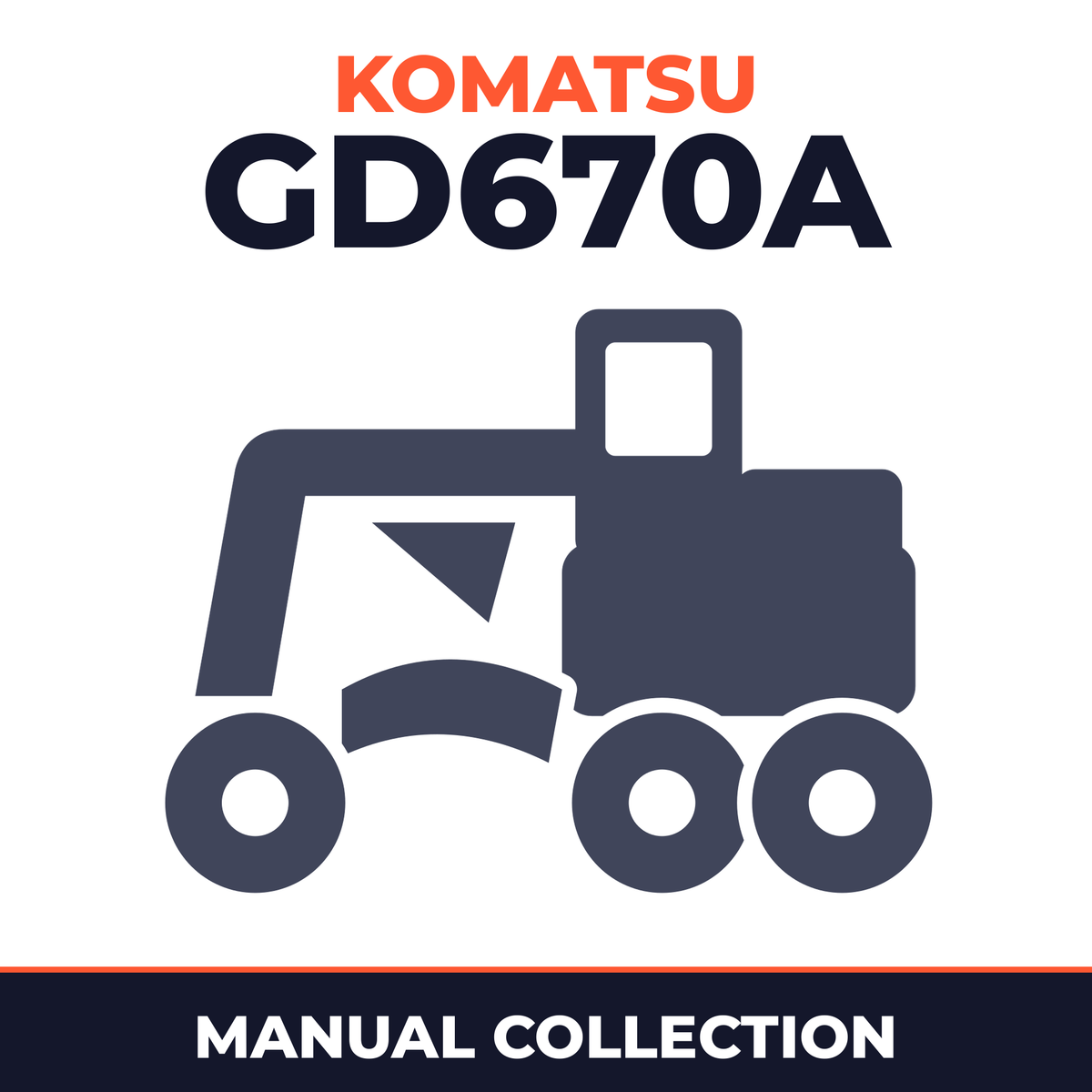 Komatsu GD670A(w)-2 manual collection. 3 x manuals