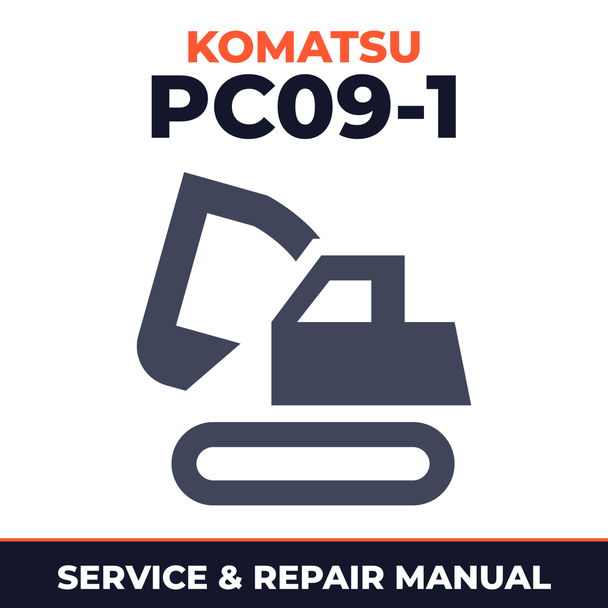 Komatsu PC09-1 Excavator Workshop Repair Service Manual