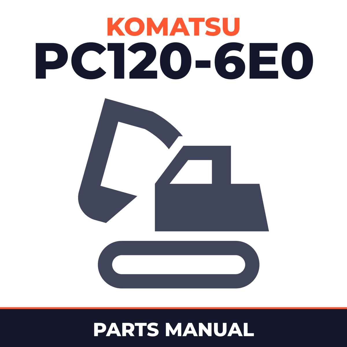 Komatsu PC120-6E0 Hydraulic Excavator Parts Book