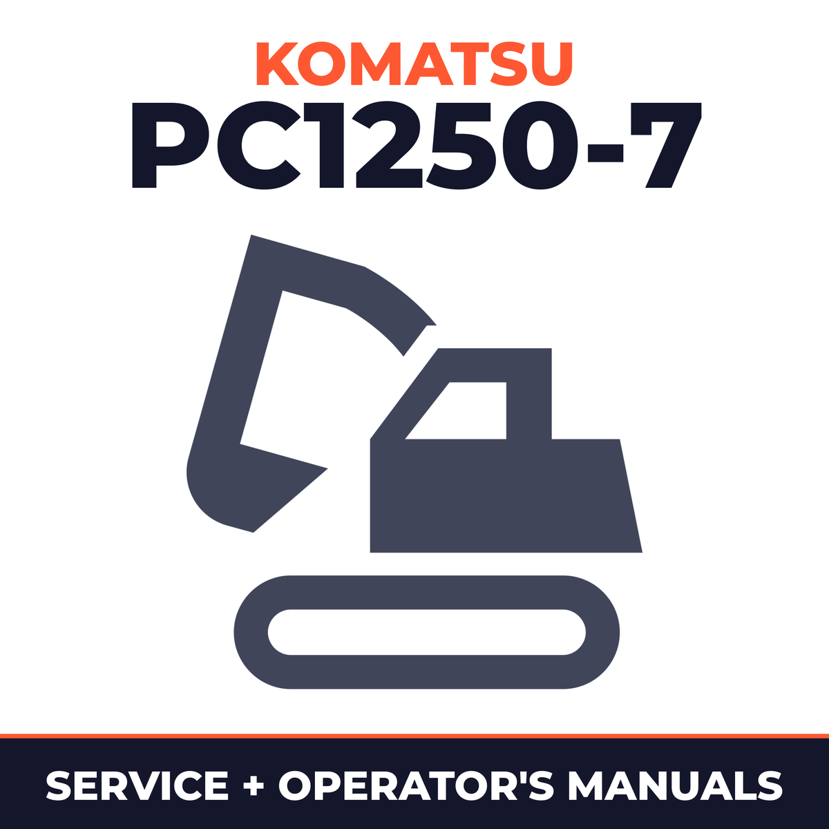 Komatsu PC1250-7 workshop manual and operation manual