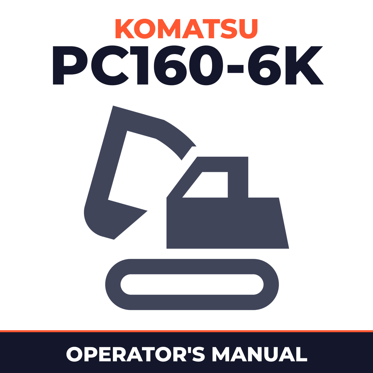 KOMATSU PC160-6K Operation & Maintenance Manual
