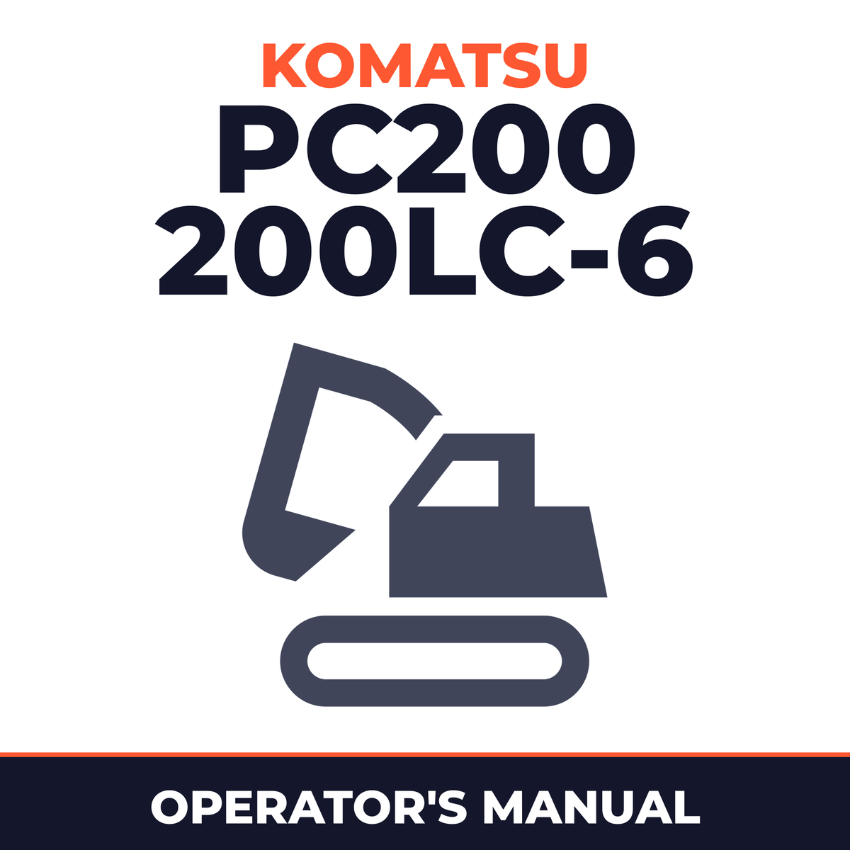KOMATSU PC200, 200LC-6 Operation & Maintenance Manual