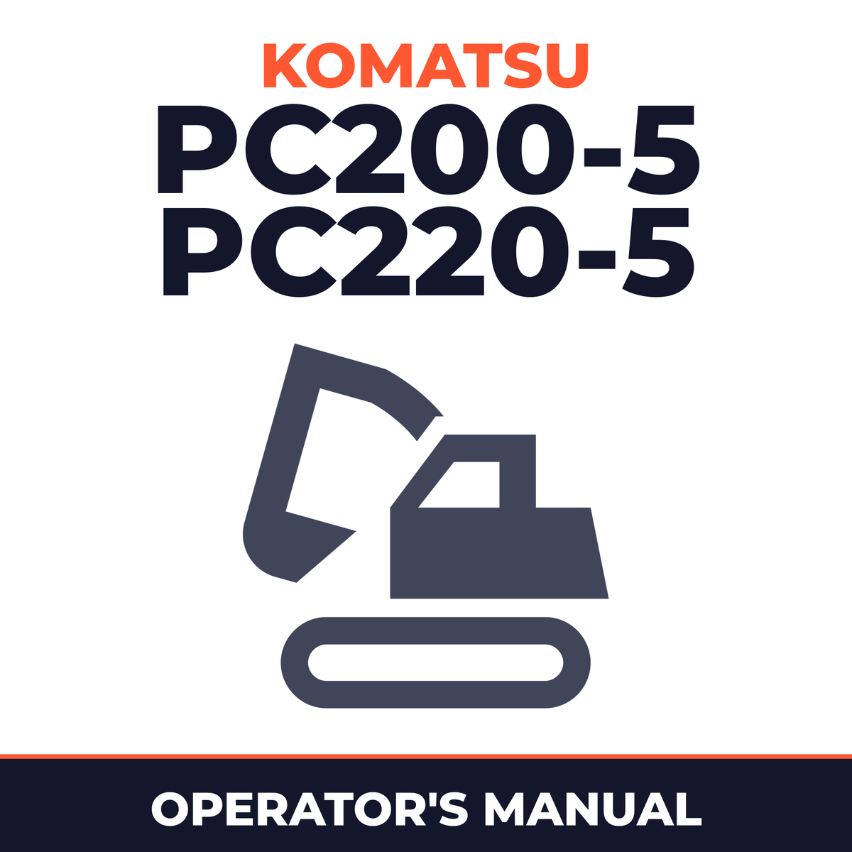 Komatsu PC200-5,PC220-5 operation & maintenance manual