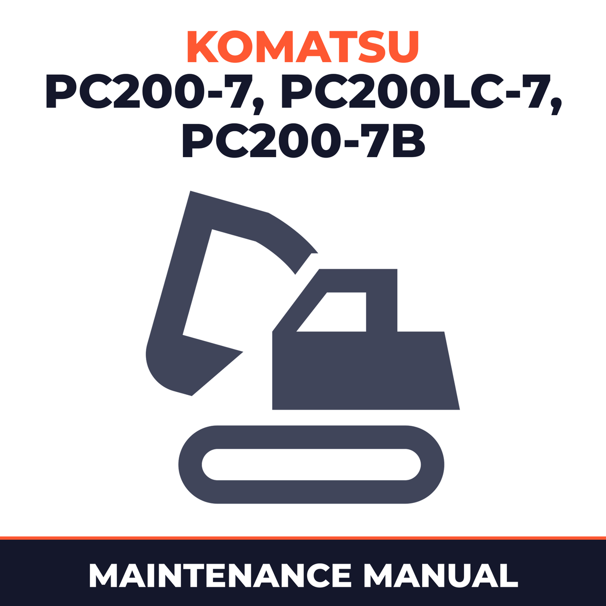 KOMATSU PC200-7 PC200LC-7 PC200-7B Maintenance Manual