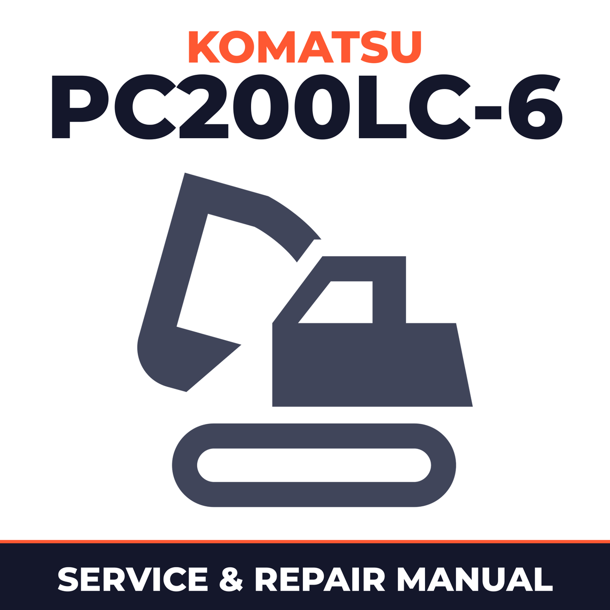 Komatsu PC200LC-6 Hydraulic Excavator Workshop Service
