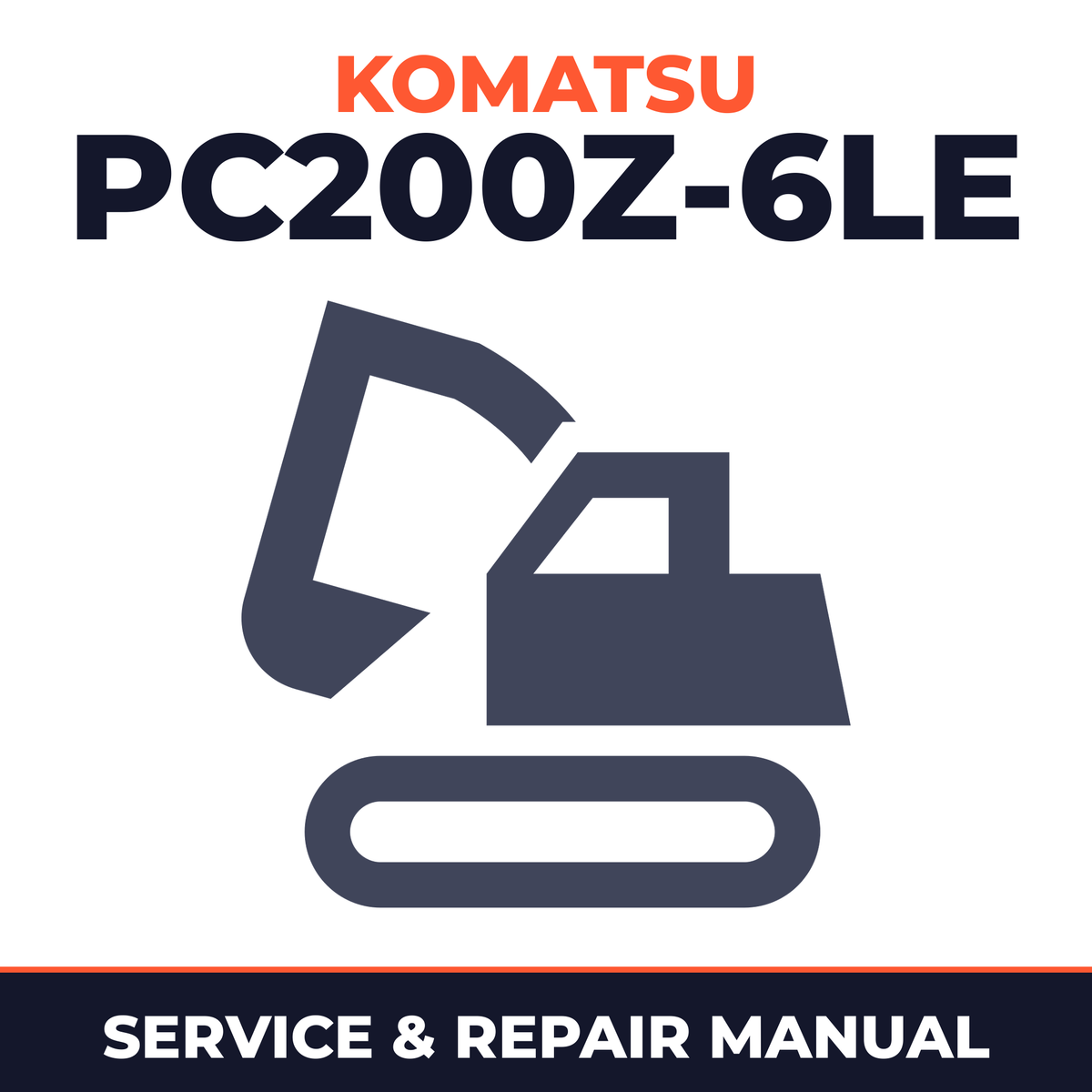 Komatsu PC200Z-6LE Hydraulic Excavator Service Repair Shop Manual, Serial Number A83001 and up