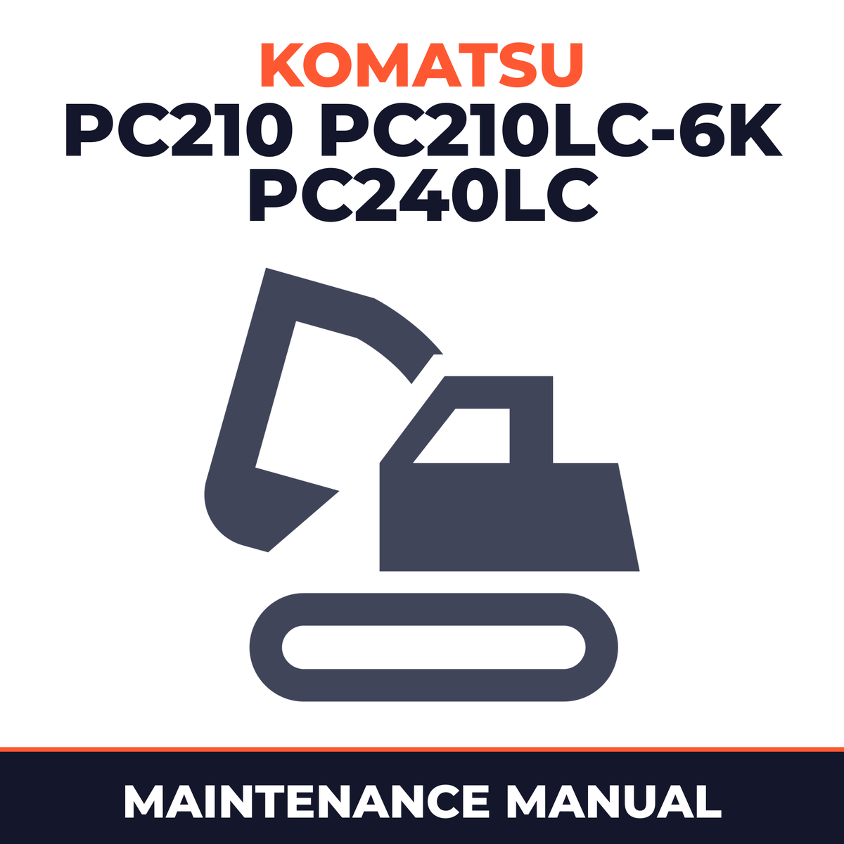KOMATSU PC210 PC210LC-6K PC240LC Maintenance Manual
