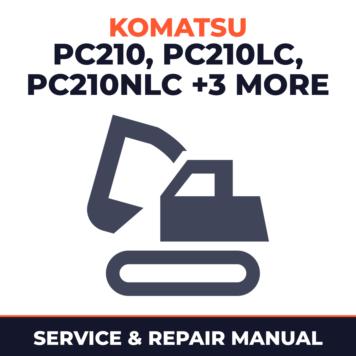 Komatsu PC210, PC210LC, PC210NLC, PC230NHD, PC240LC, PC240NLC-8 Hydraulic Excavator Service Shop Manual (SN:K50001 and u