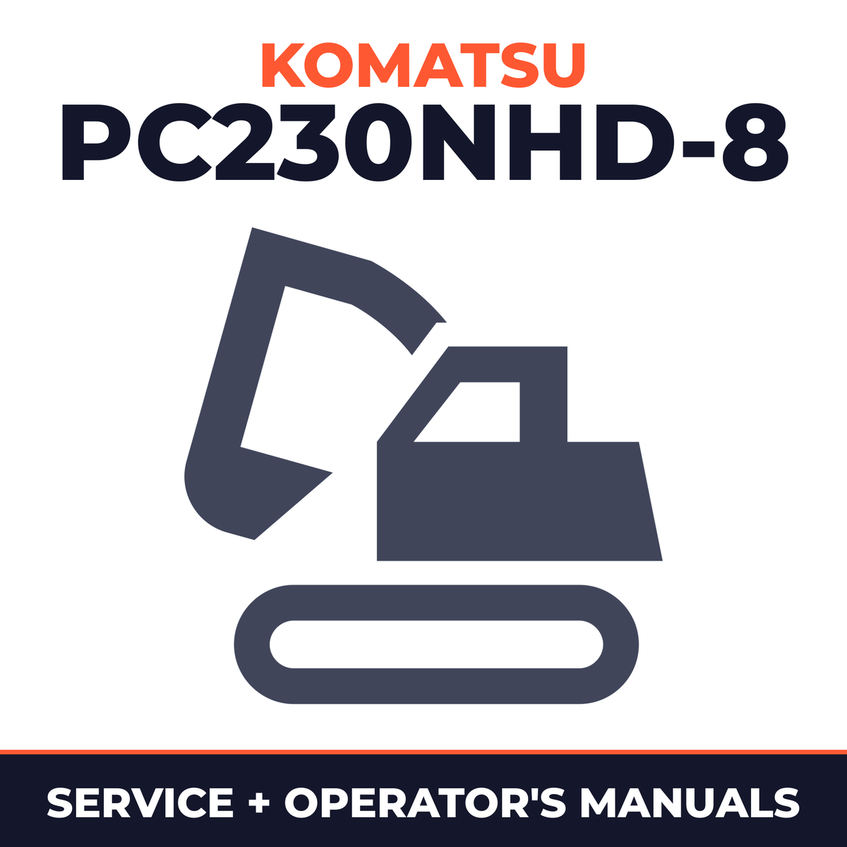KOMATSU PC230NHD-8 Service & Operating Manual