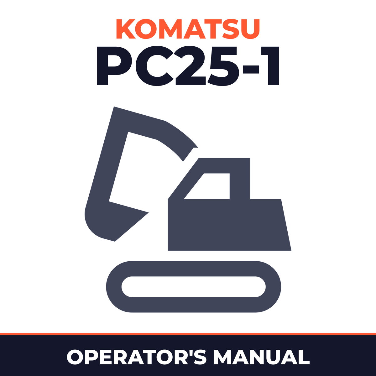 Komatsu PC25-1 Operation and Maintenance Manual