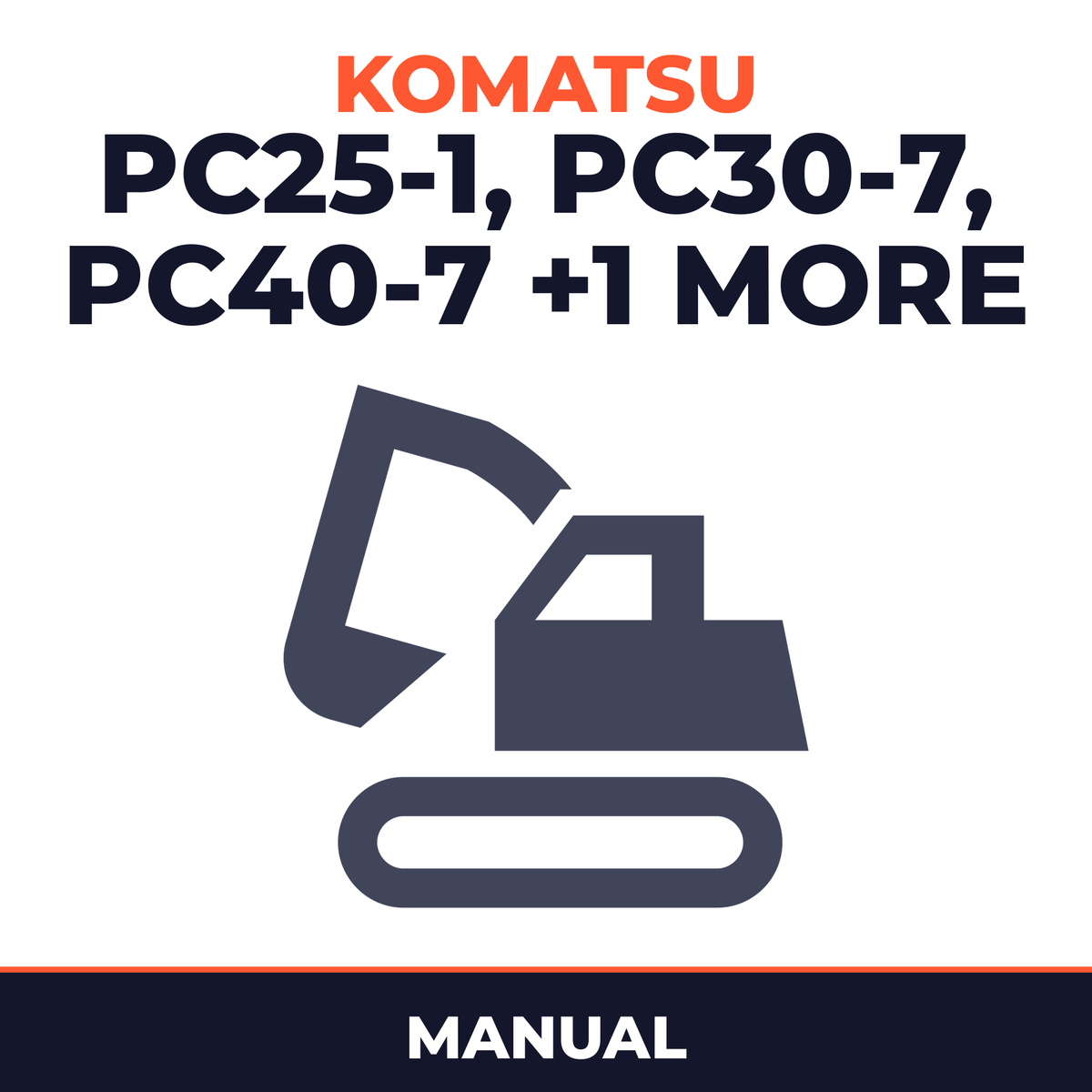 Komatsu PC25-1, PC30-7, PC40-7, PC45-1 Hydraulic Excavator