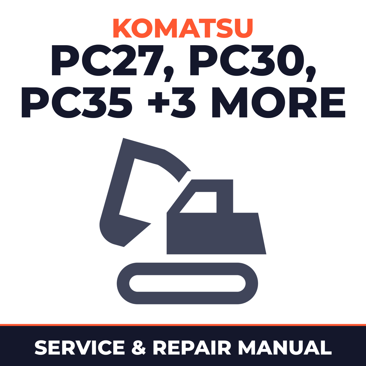 KOMATSU PC27 PC30 PC35 PC40 PC50 MR-2 Service Workshop Repair Shop Manual