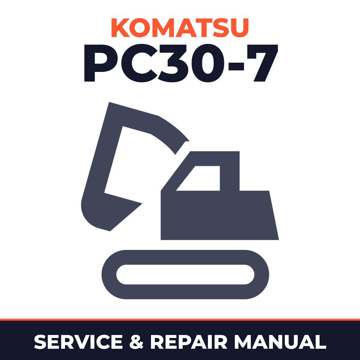 KOMATSU PC30-7 Hydraulic Excavator Service Manual