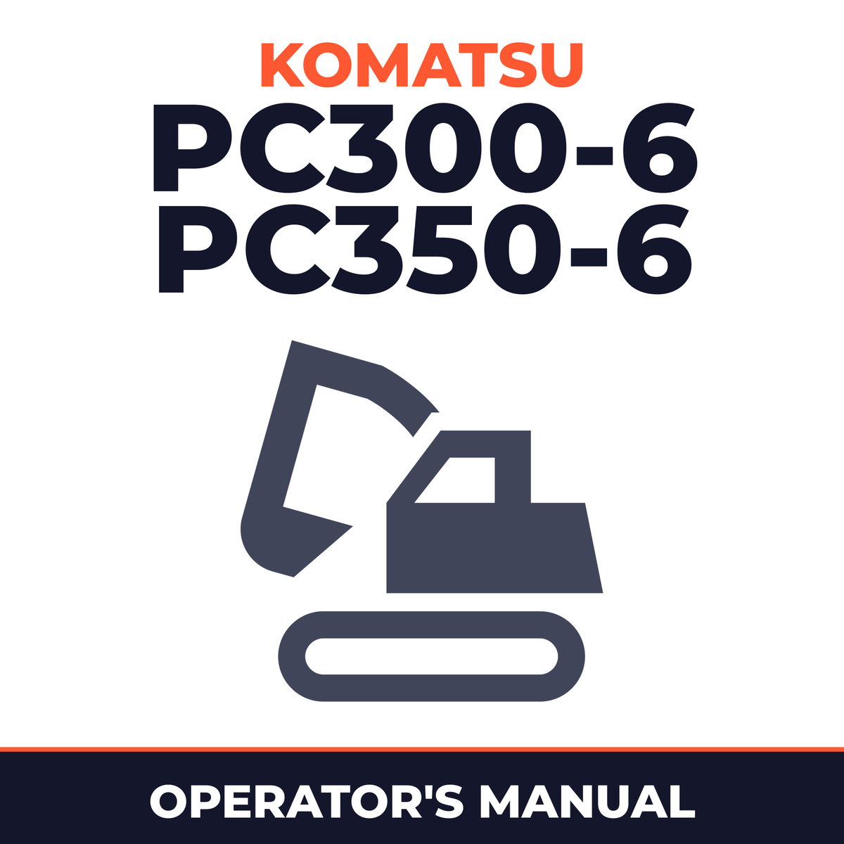 Komatsu PC300-6,PC350-6 operation and maintenance manual
