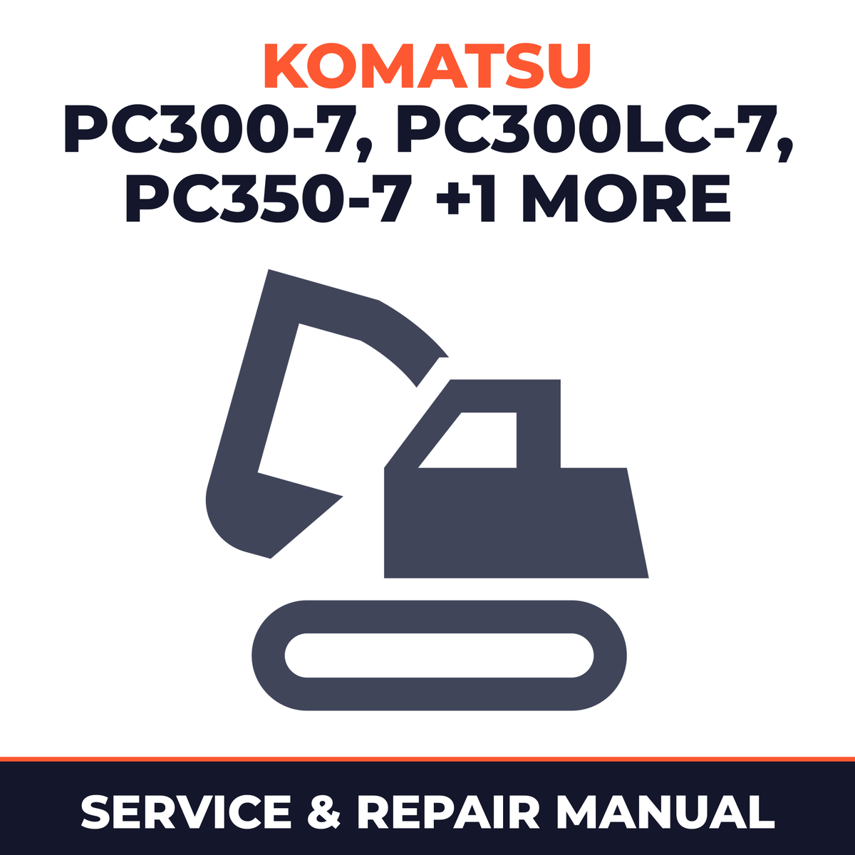 Komatsu Pc300-7, Pc300lc-7, Pc350-7, Pc350lc-7 Hydraulic Excavator Service Shop Repair Manual