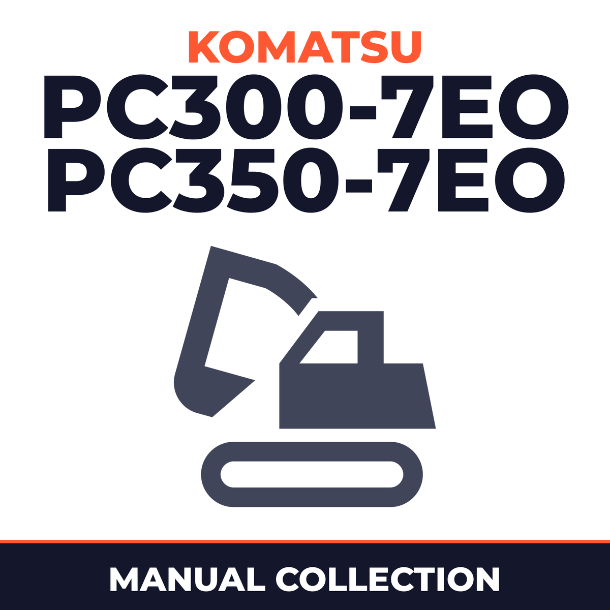 Komatsu PC300-7EO,PC350-7EO manuals. 2 x manuals