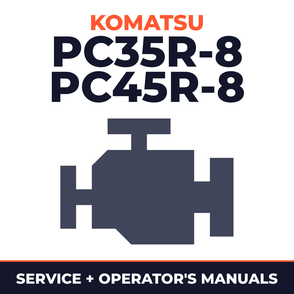 Komatsu PC35R-8,PC45R-8 workshop, engine & operators manual