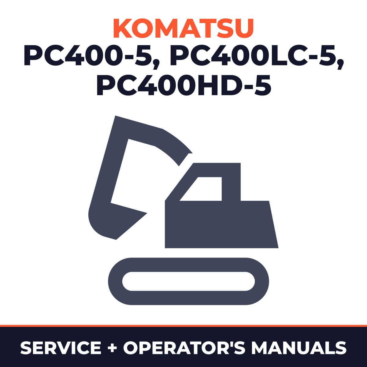 Komatsu PC400-5, PC400LC-5,PC400HD-5 shop & operation maual