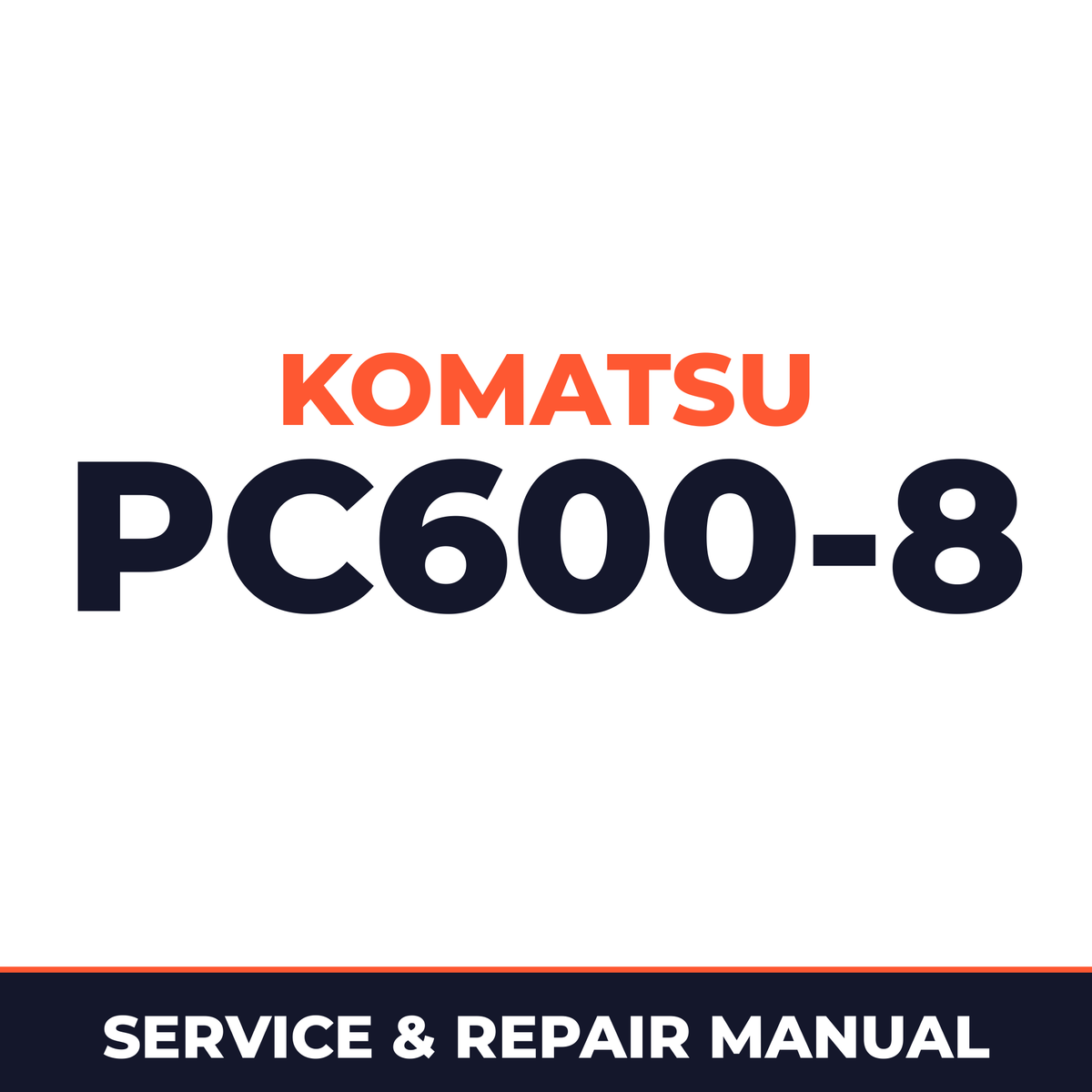 Komatsu pc600-8 shop manual