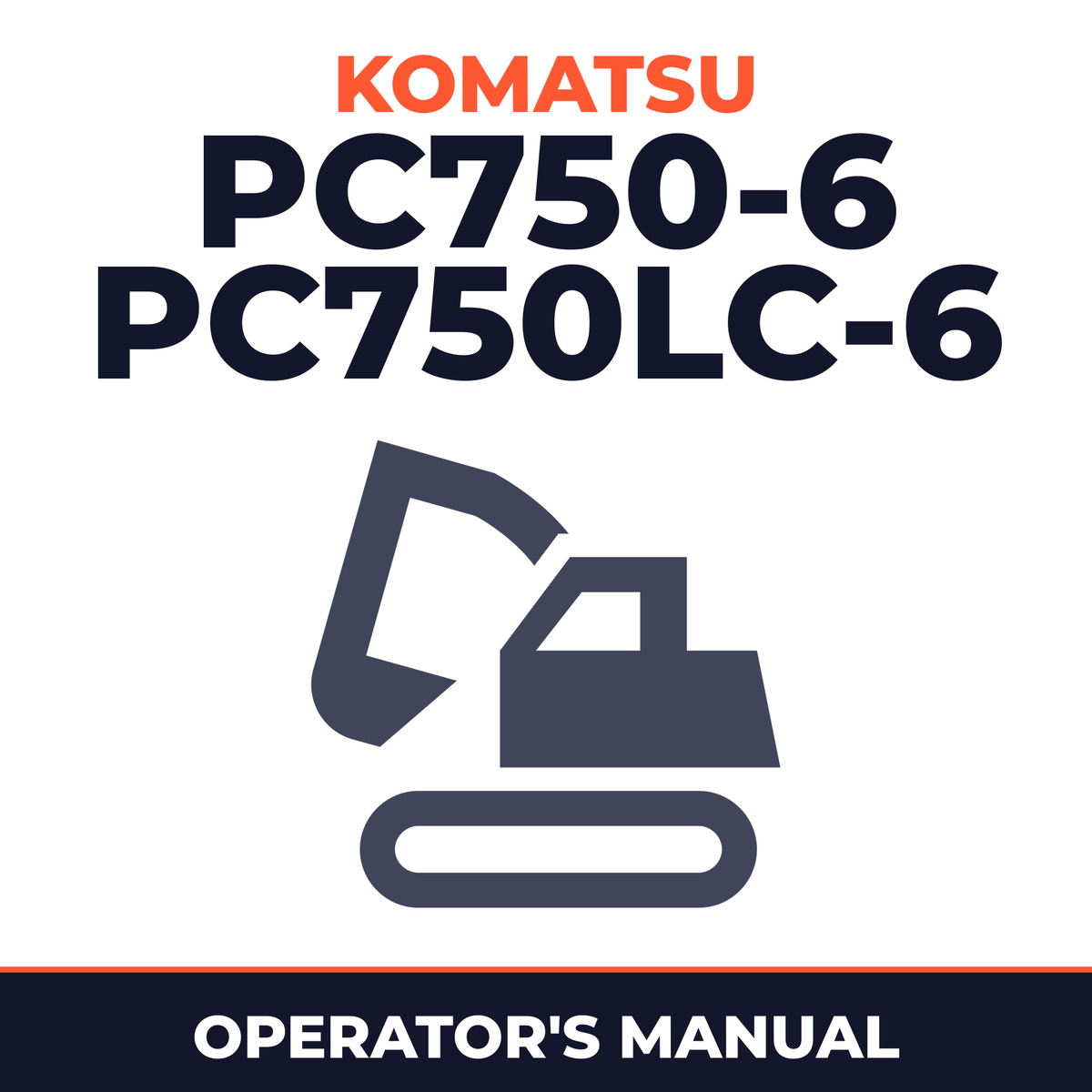 Komatsu PC750-6,PC750LC-6 operation and maintenance manual