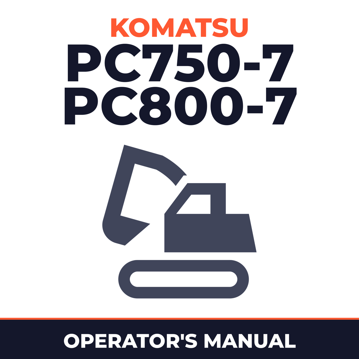 Komatsu PC750-7,PC800-7 operation & maintenance manual
