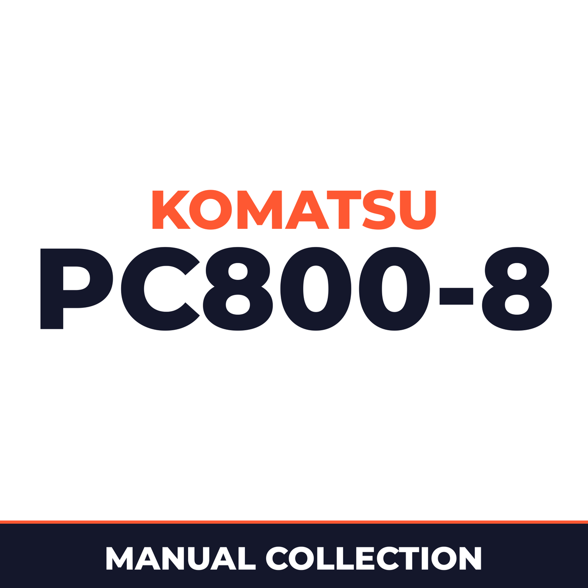 KOMATSU pc800-8 manual collection. 4 x manuals