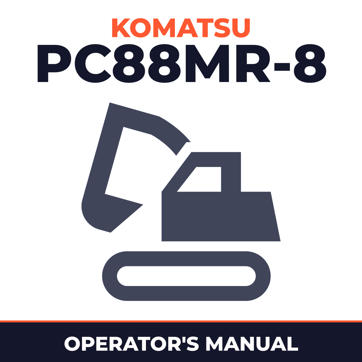 Komatsu PC88MR-8 operation and maintenance manual