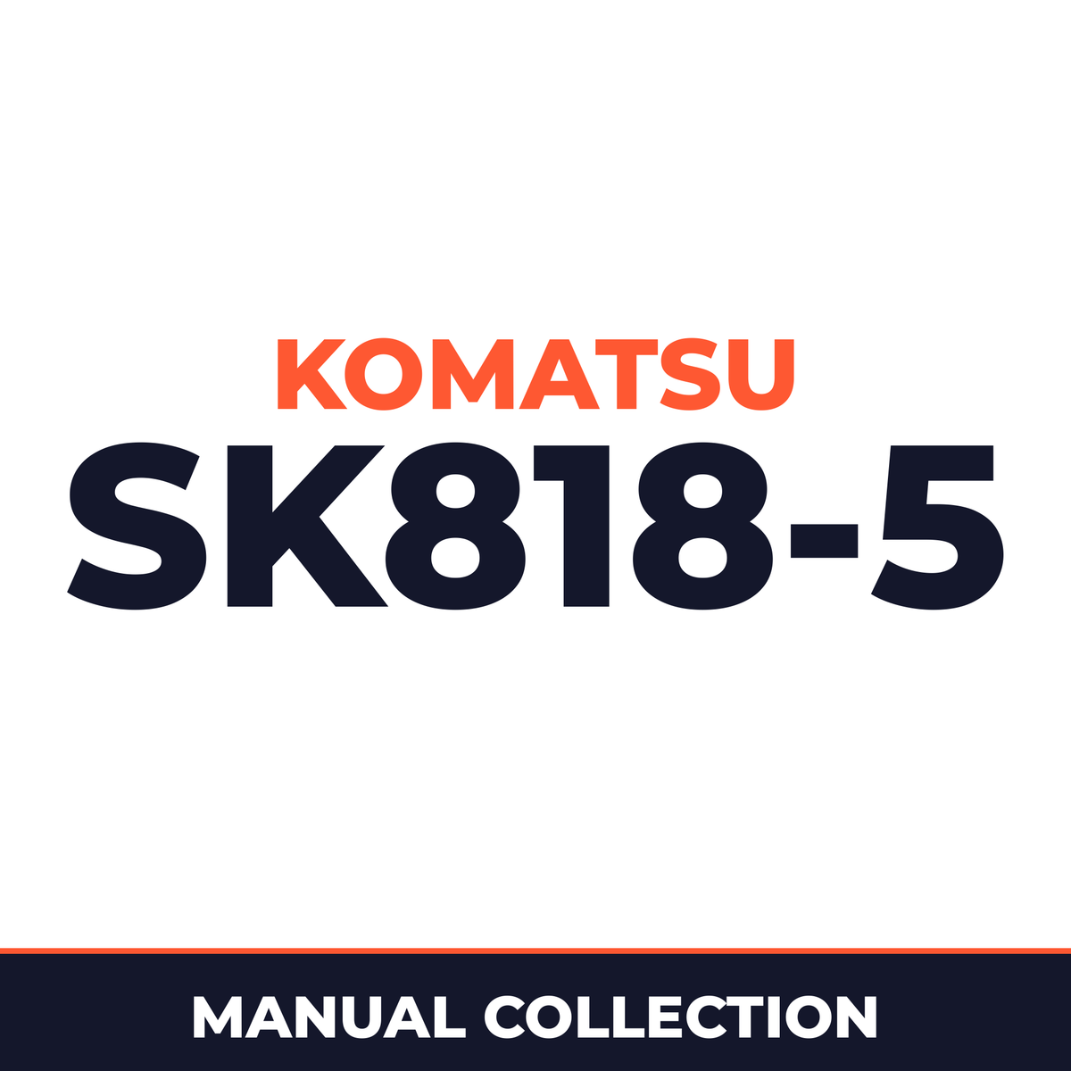 Komatsu sk818-5 manuals. workshop and operators manual