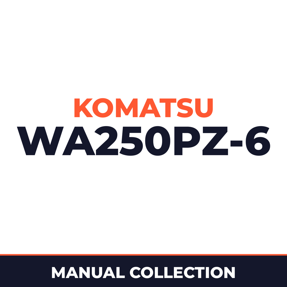 Komatsu wa250pz-6 workshop & operators manuals. 2 x manuals.