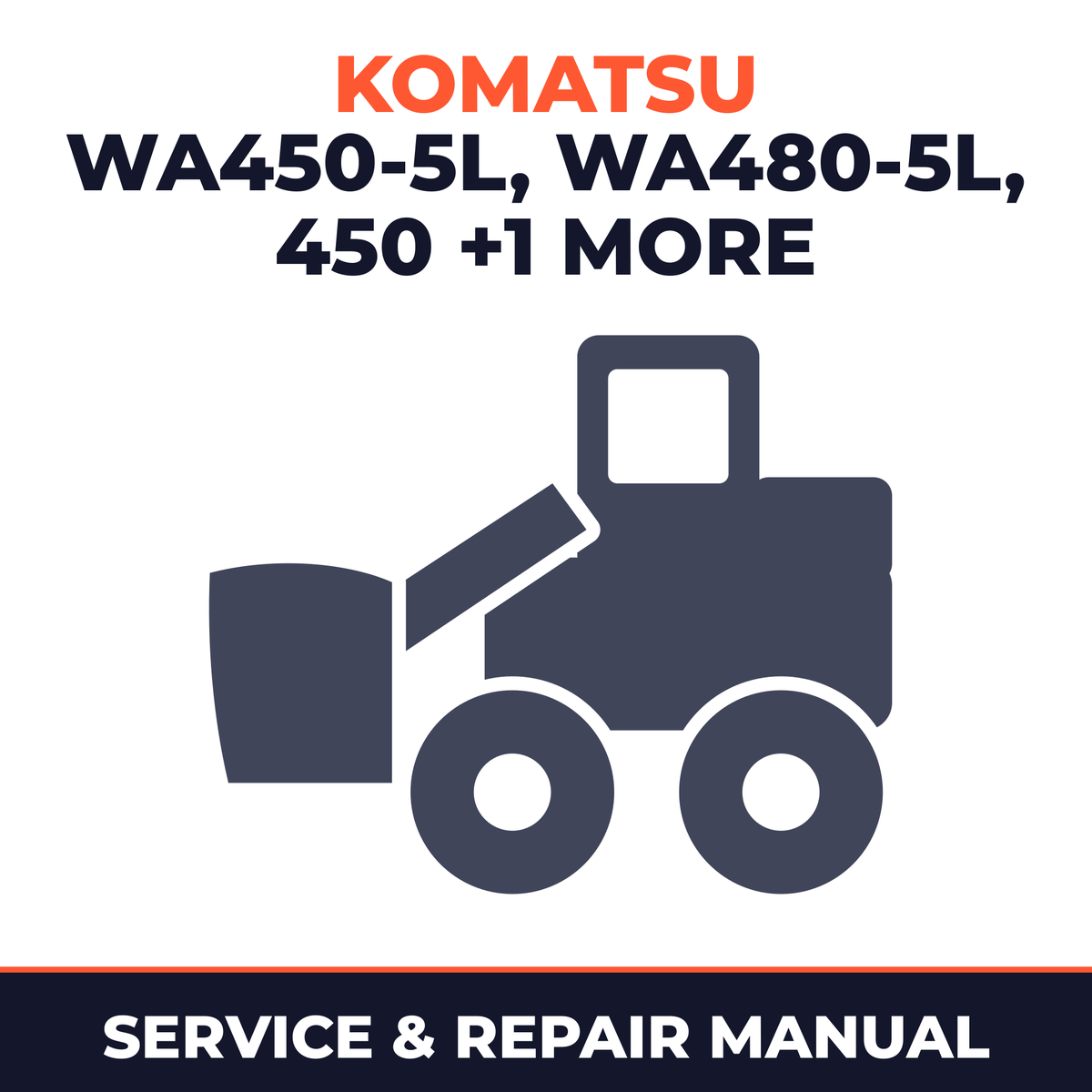 Komatsu WA450-5L WA480-5L WA 450 480 Wheel Loader Service Repair Workshop Manual