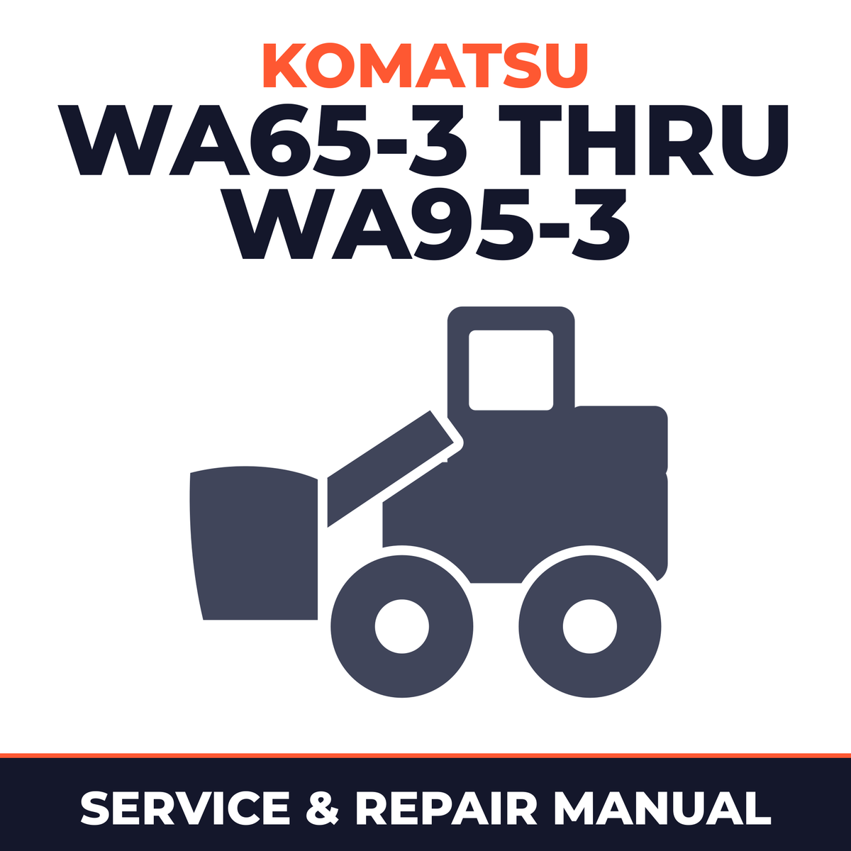 Komatsu WA65-3 thru to WA95-3 service training manual