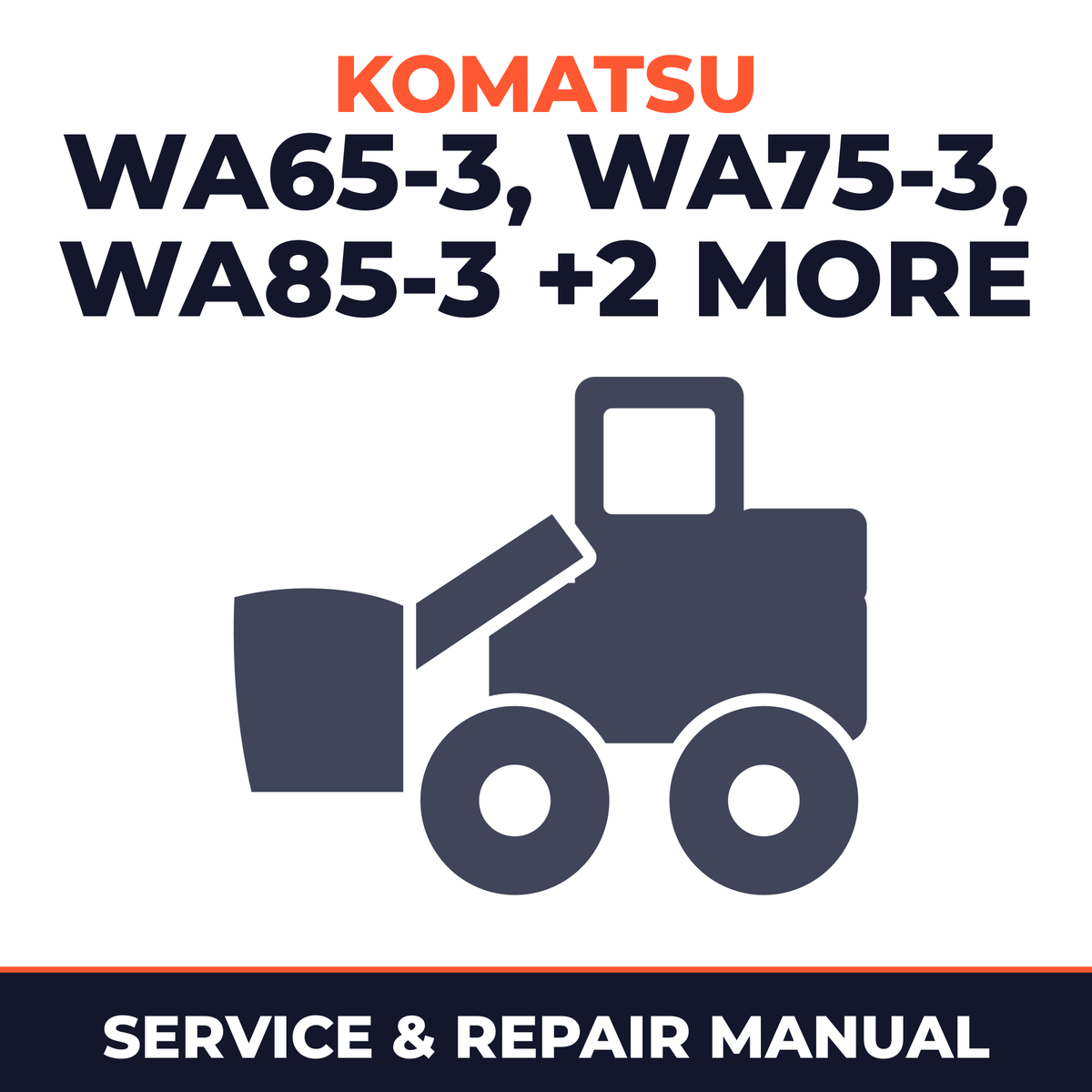Komatsu WA65-3, WA65-3 Parallel Lift, WA75-3, WA85-3, WA90-3, WA95-3 Wheel Loader Workshop Service Repair Manual