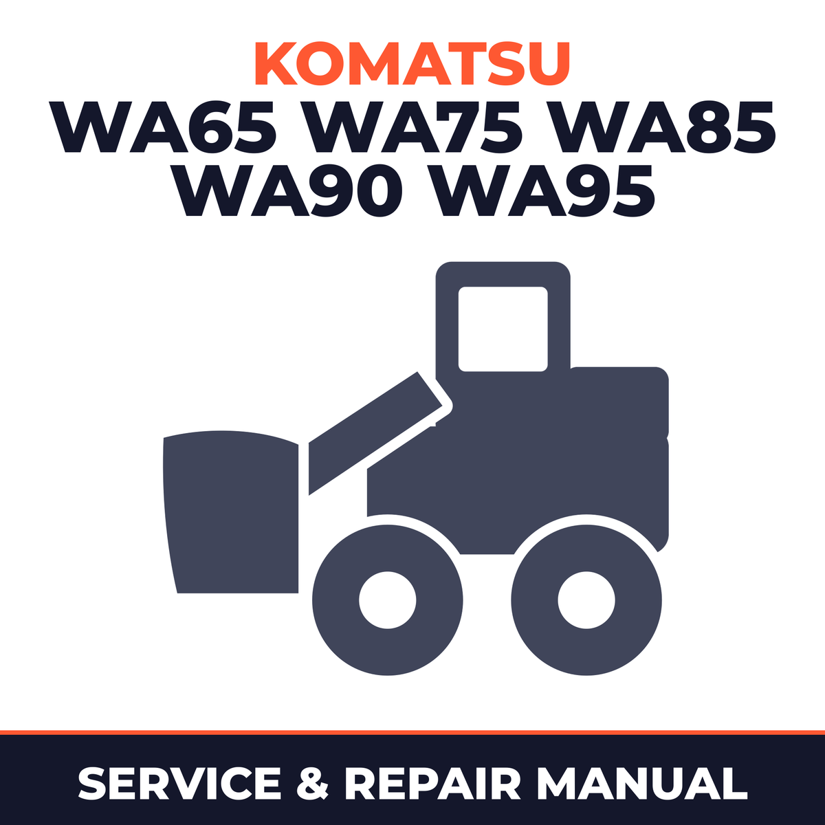 Komatsu WA65 WA75 WA85 WA90 WA95 wheel loader service manual