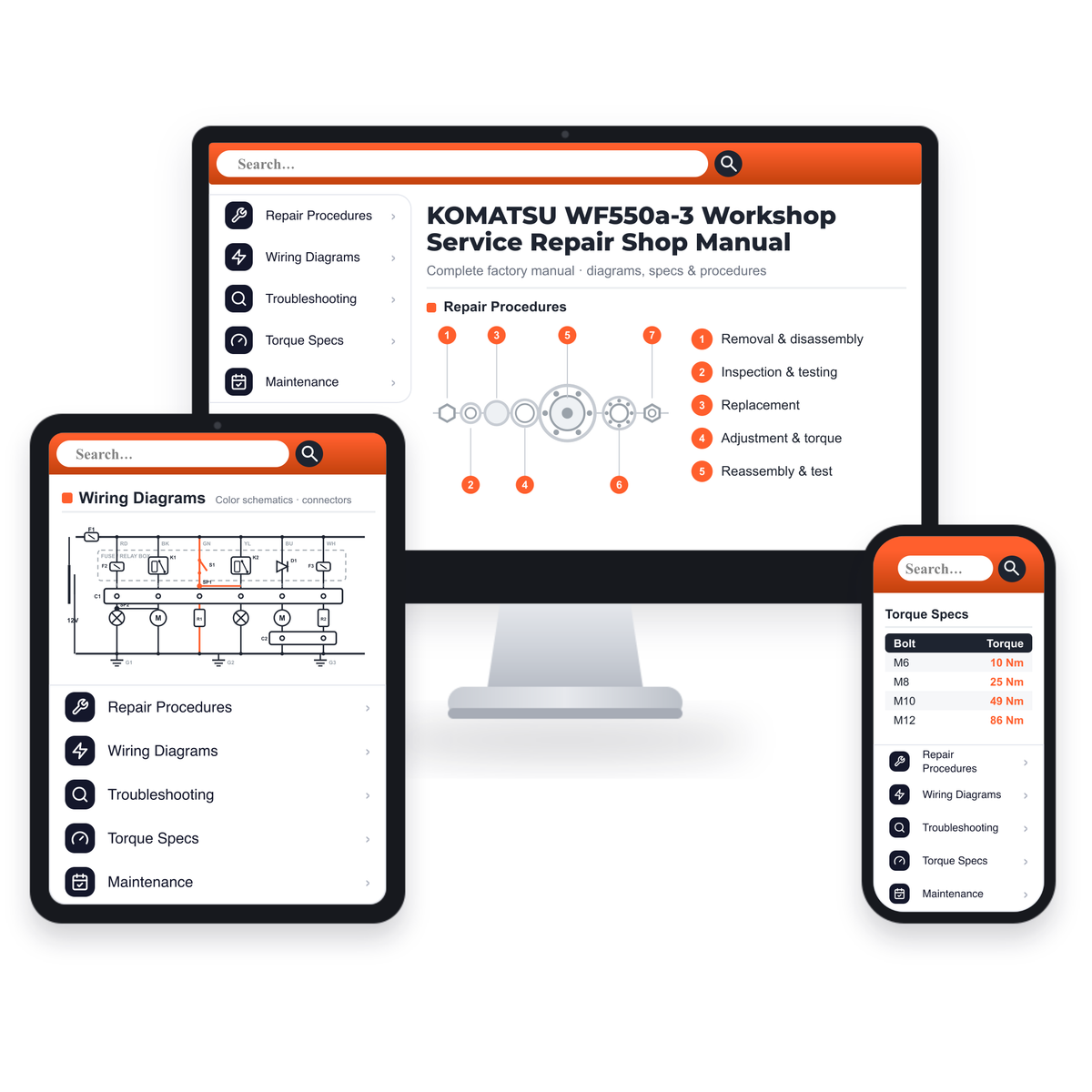 KOMATSU WF550a-3 Workshop Service Repair Shop Manual