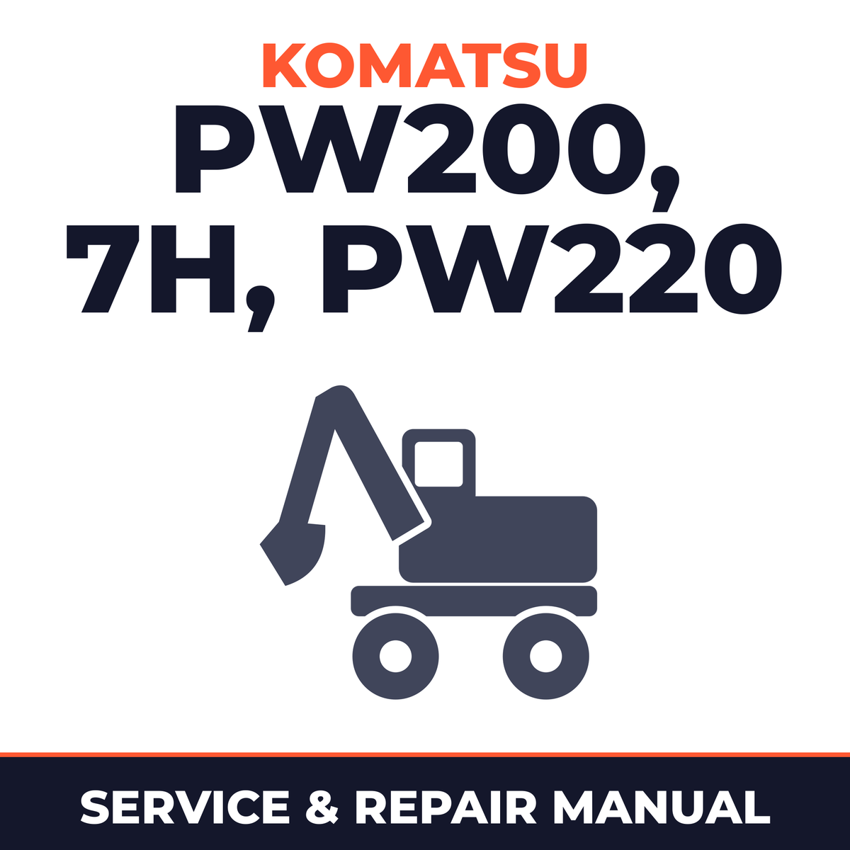 KONATSU PW200 7H PW220 7H Full Service & Repair Manual 2005-Onwards