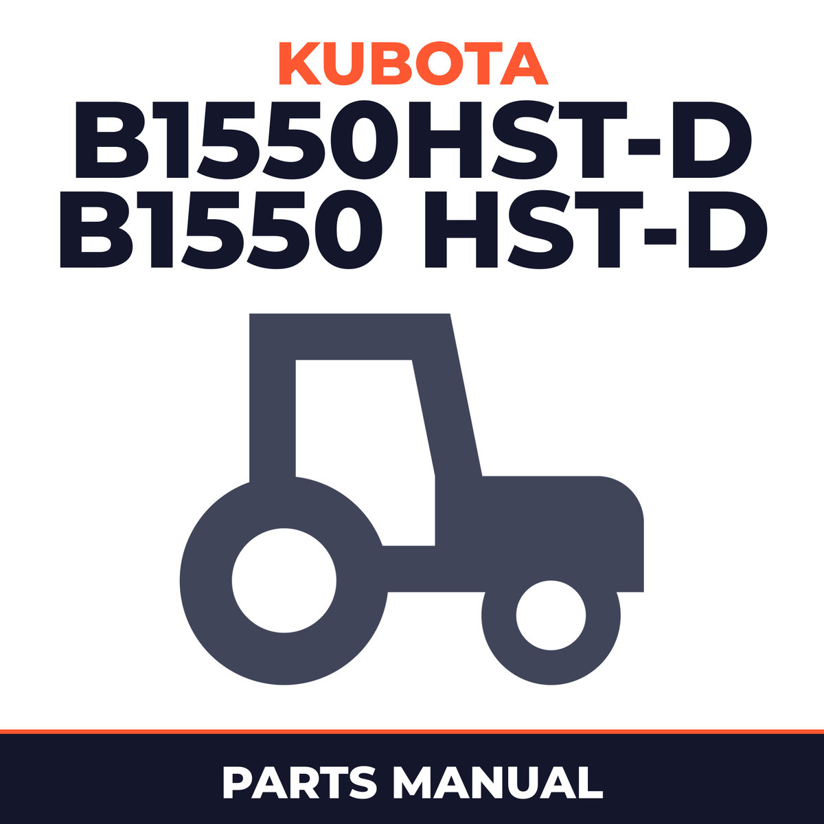 Kubota B1550hst-d B1550 hst-d Tractor Parts Manual