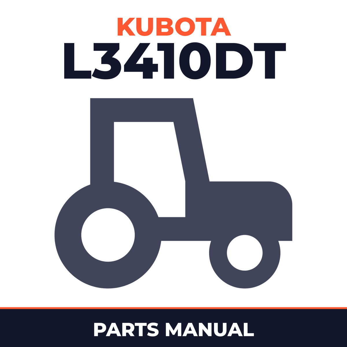 Kubota L3410DT/GST/HST Tractor Parts Manual