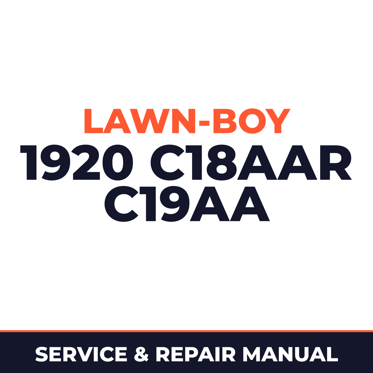 Lawn Boy 1920 1964 400000001-499999999 Lawn-Boy C18AAR C19AA Machine Service & Repair Manual