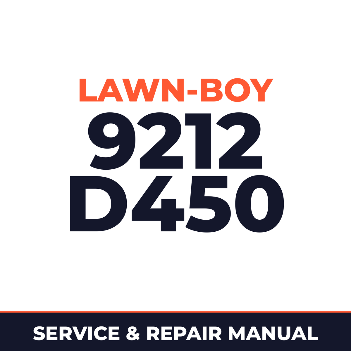 Lawn Boy 9212 1963 300000001-399999999 Lawn-Boy D450 Machine Service & Repair Manual