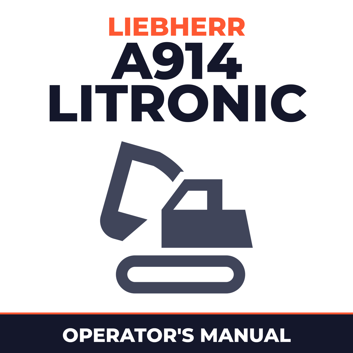 LIEBHERR A914 LITRONIC Hydraulic Excavator Operation and Maintenance Manual #5 (Serial no. from: 8143)