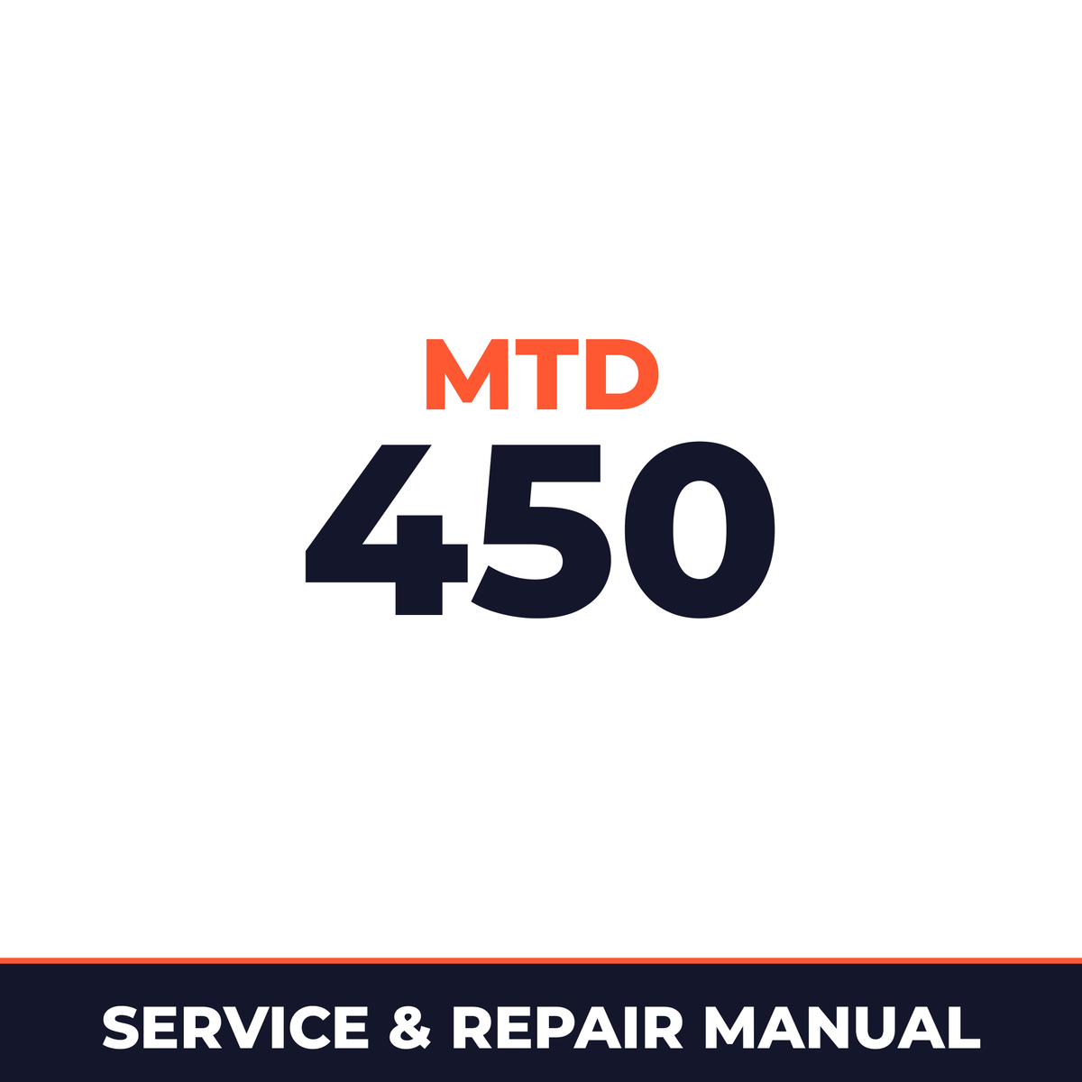 MTD 450 Series Tiller Service & Repair Manual