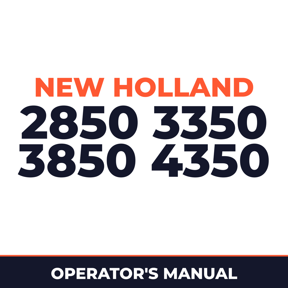 New Holland 2850 3350 3850 4350 Planter Operator's Manual