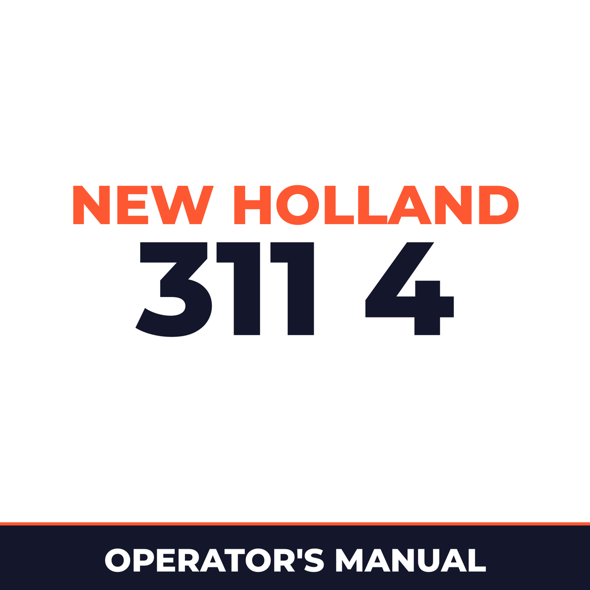 New Holland 311 4 Planter Operator's Manual