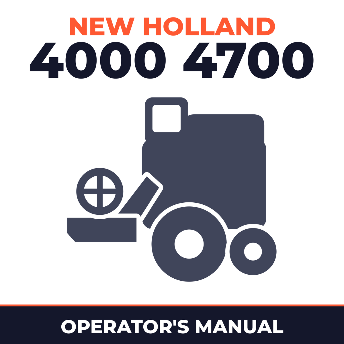 New Holland 4000 4700 Combine Operator's Manual
