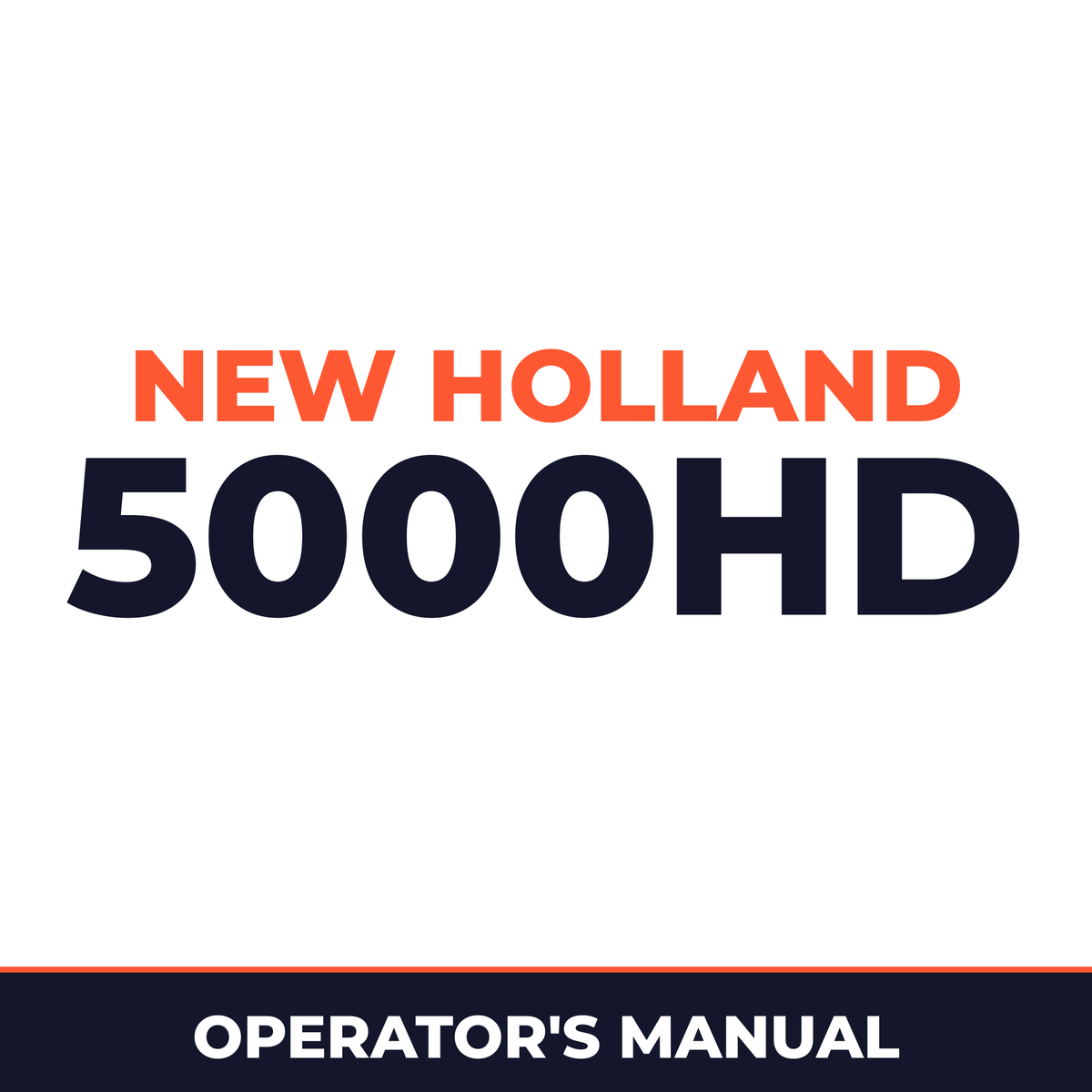 New Holland 5000HD Planter Operator's Manual