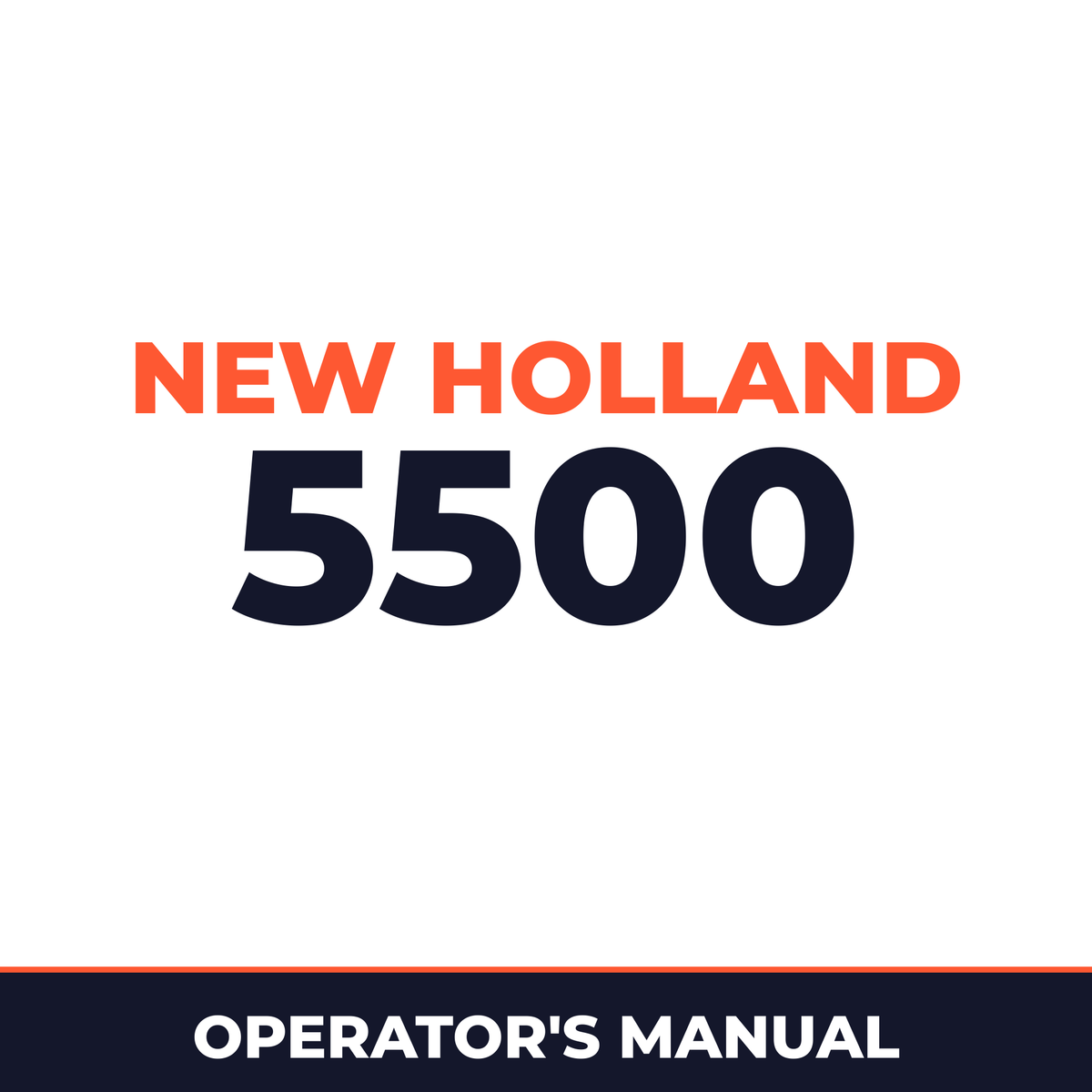New Holland 5500 Planter Operator's Manual