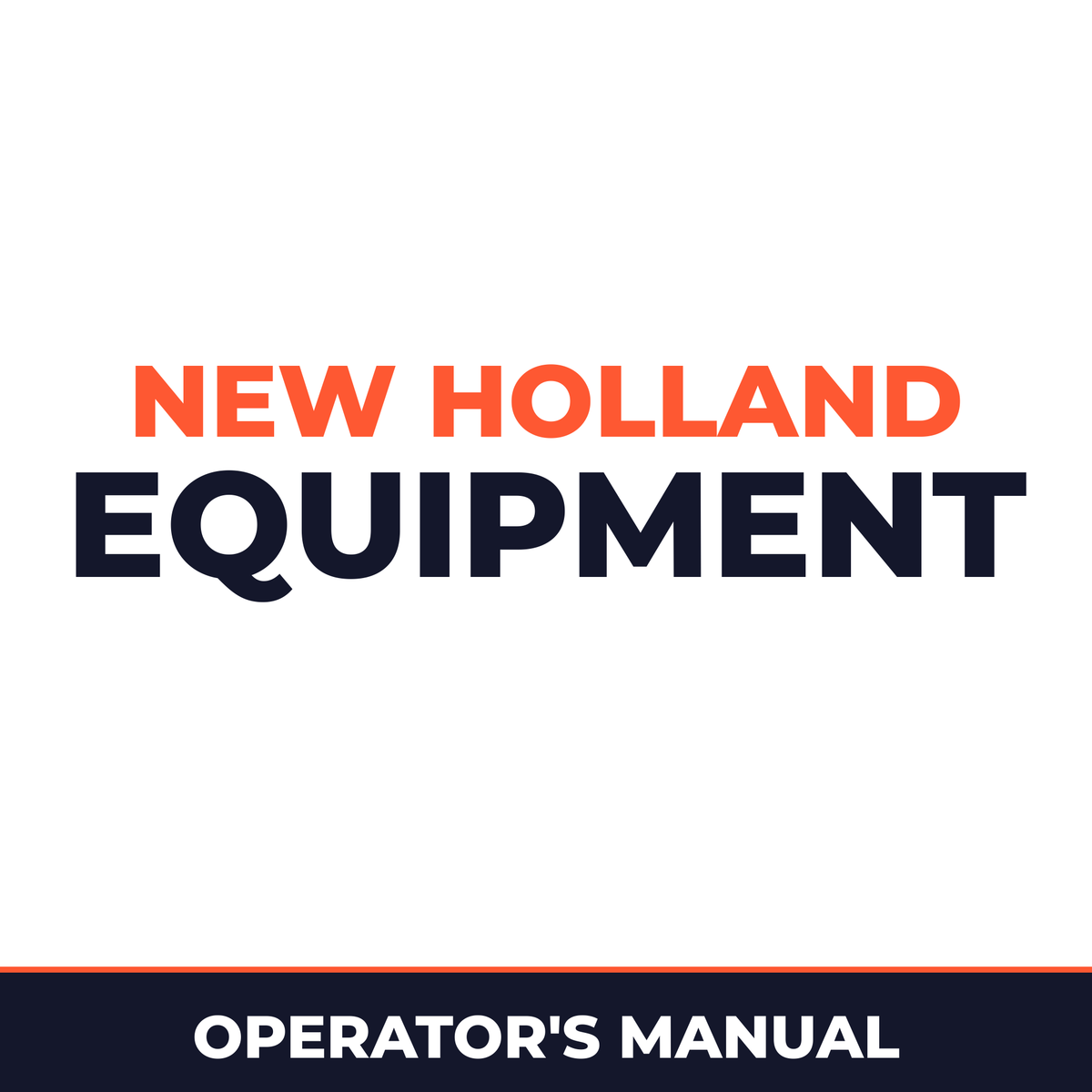 New Holland BC Operators Manual