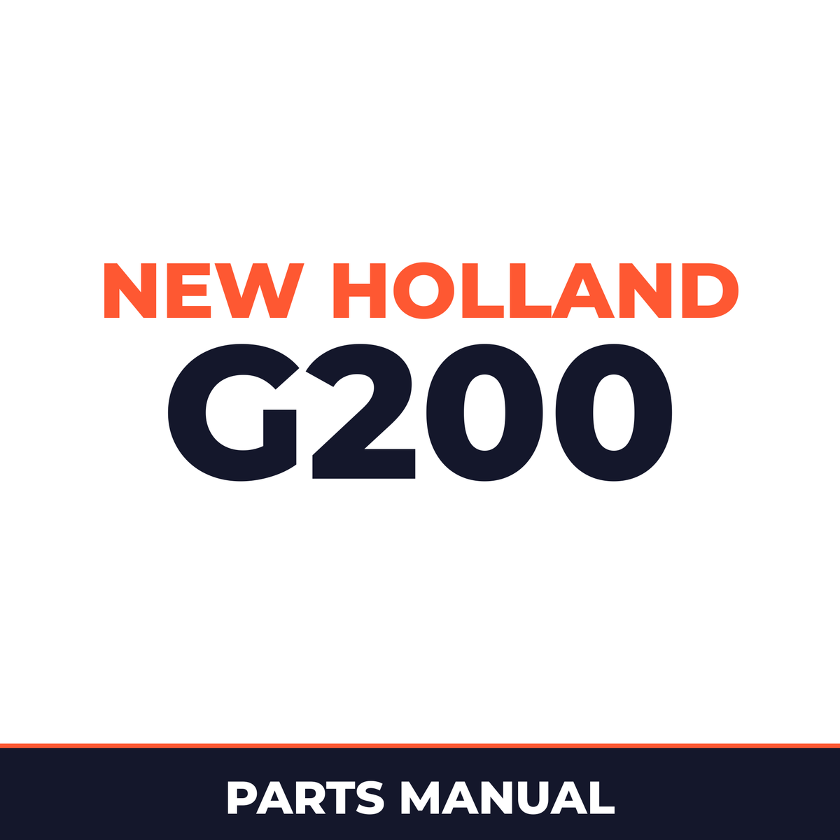 New Holland CE G200 Parts Catalog