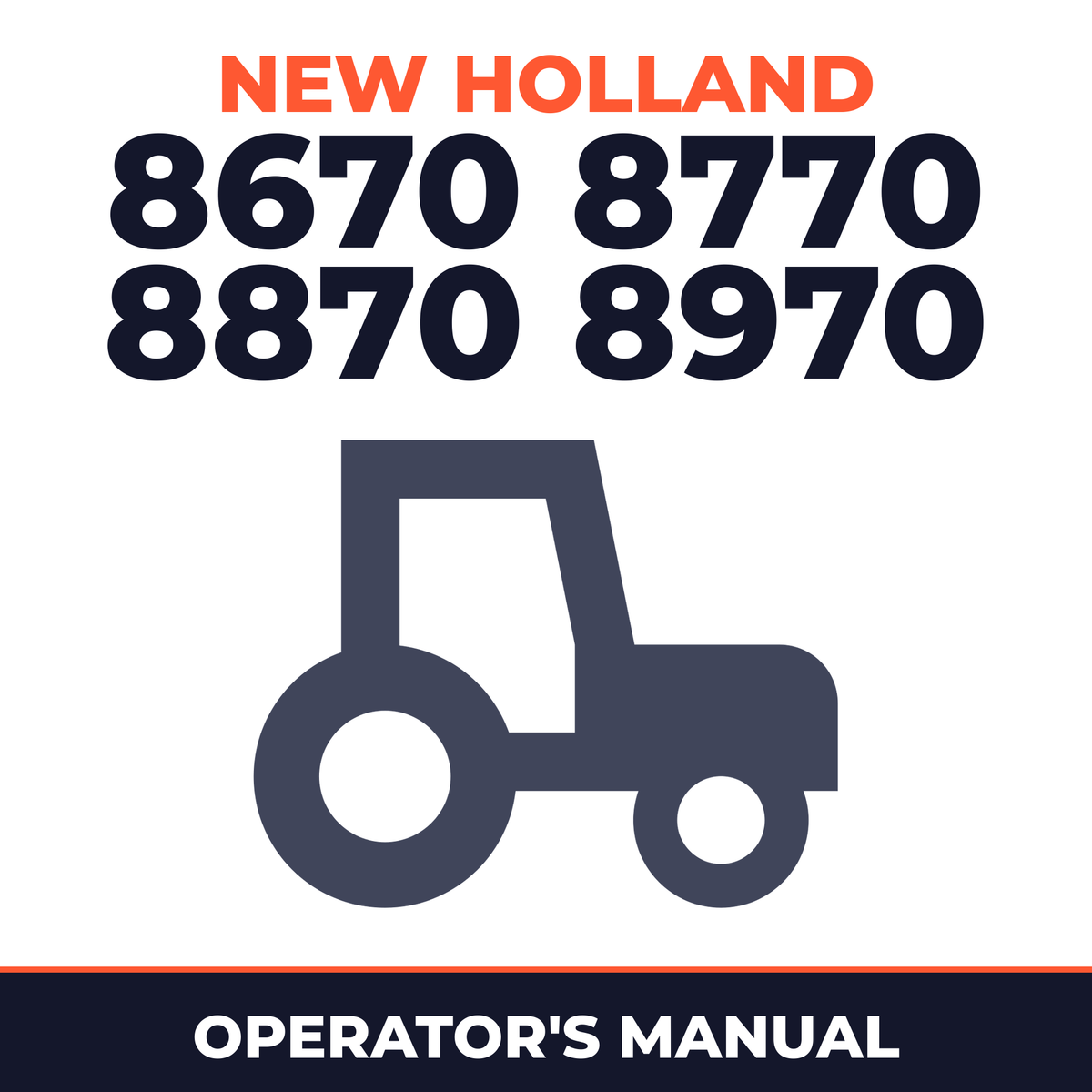 New Holland Ford 8670 8770 8870 8970 Tractor French Operator's Manual